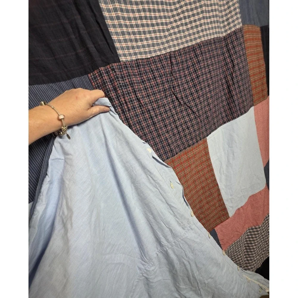 Vintage Bloomingdale's Plaid Patchwork Full Queen Duvet Cover Plaid Cotton